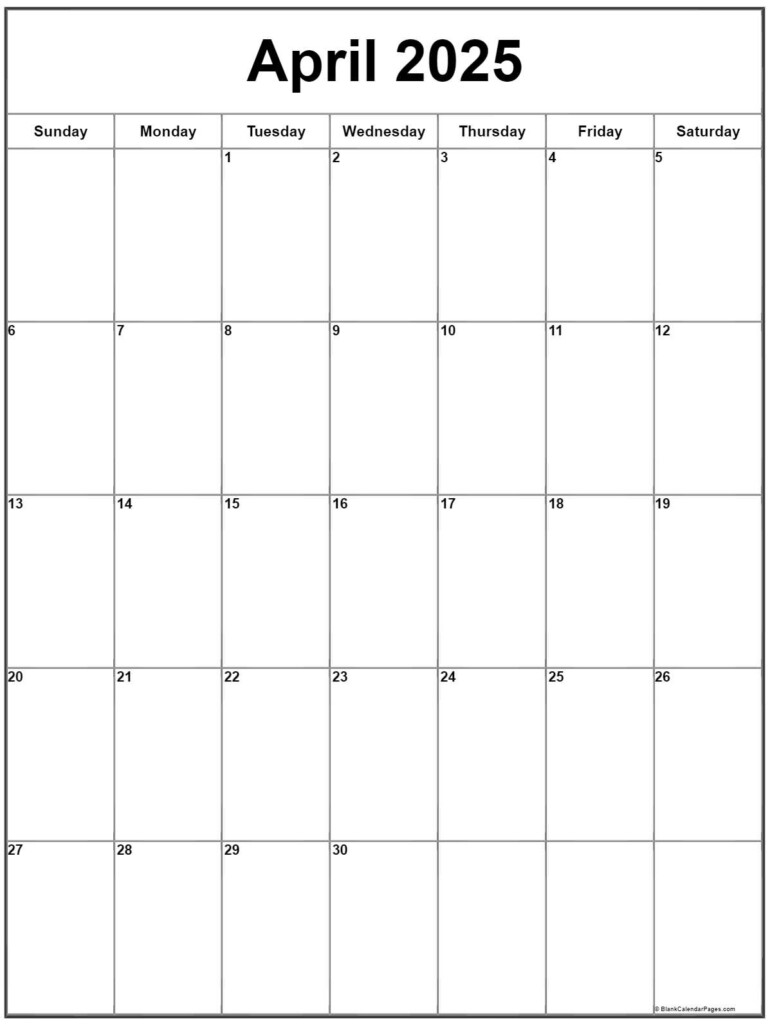 2025 April Calendar Printable Free Word Calendar Jorja Bradley
