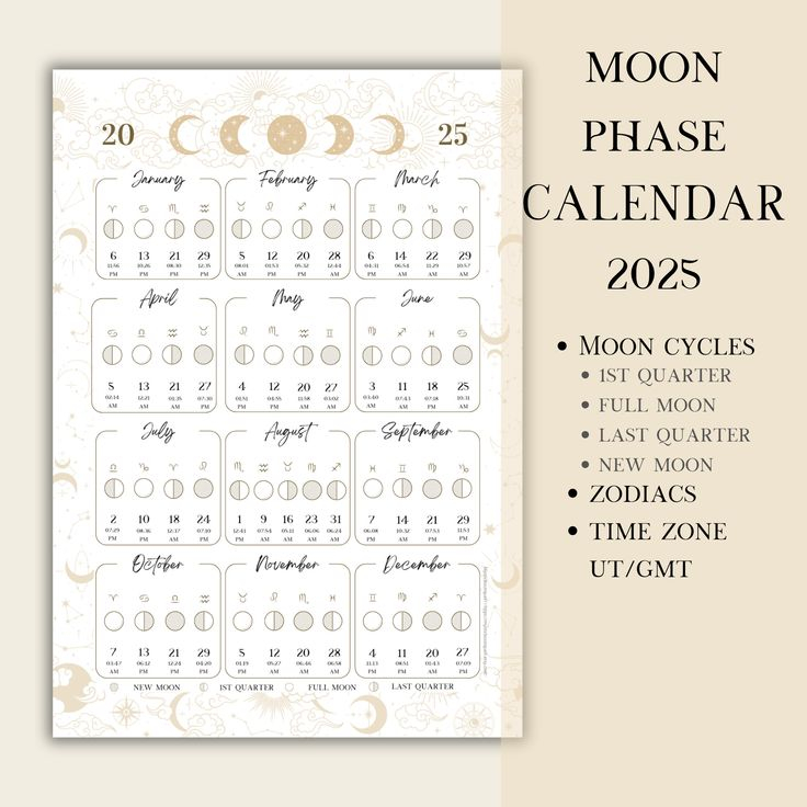 2025 Lunar Calendar Pdf Printable Version Bobbi Arielle