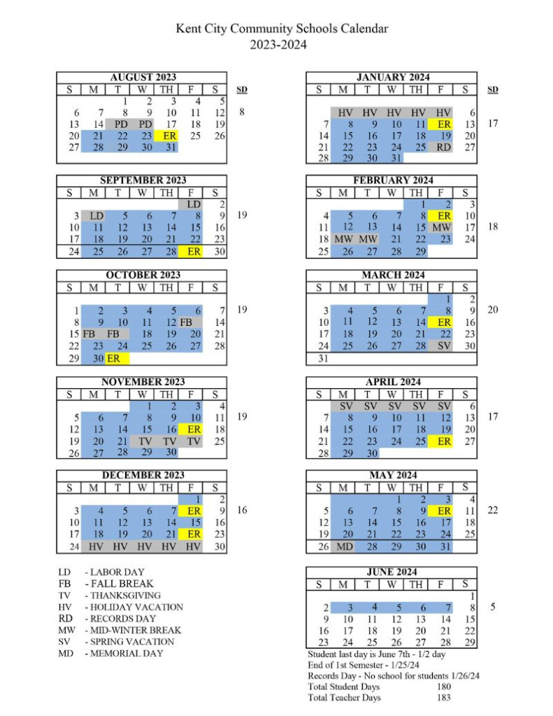 All The Greater Grand Rapids School Calendars 2023 24 GRPS School 