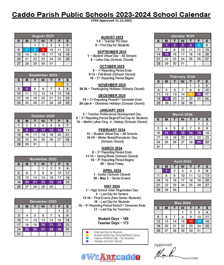 Caddo Parish School Board Calendar 2024 Brear Peggie