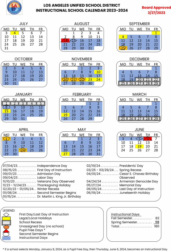 Calendar 2025 To 2026 Lausd District 11 Stephanie Shen