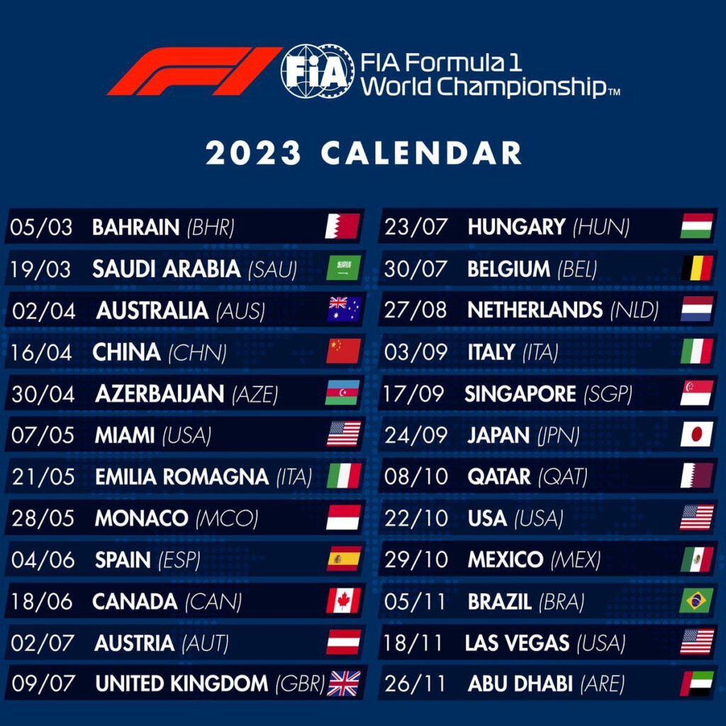 F1 Kalender 2026 Aubrey Jade