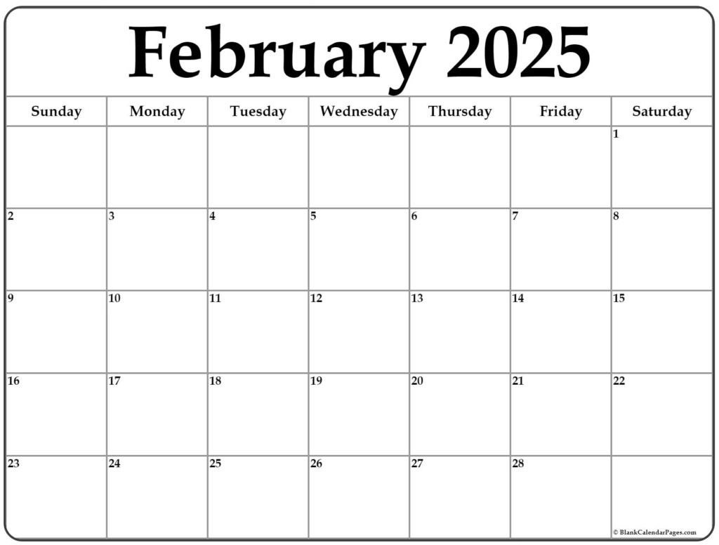 February 2025 Calendar To Color Free Ella L Mueller
