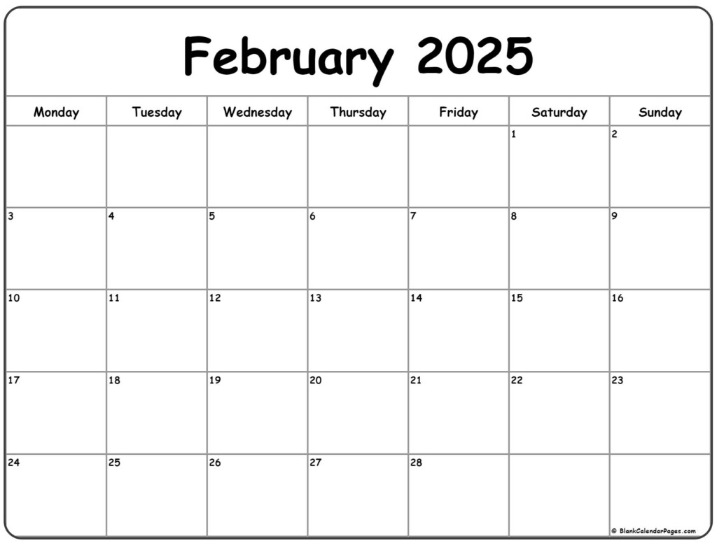 February Printable 2025 Calendar Kaitlyn Dame T 