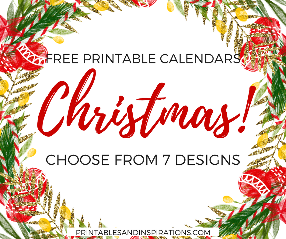 Free Christmas Calendars To Start Your Holiday Cheer Printables And 