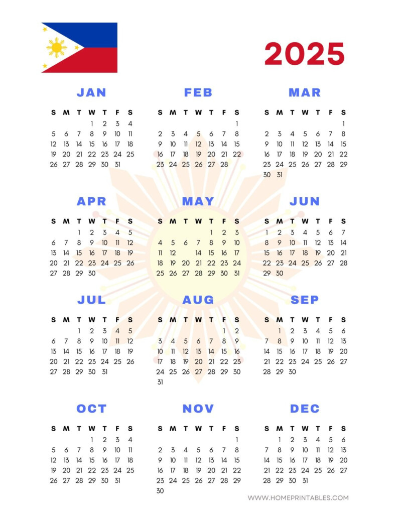 Free Philippine Calendar 2025 With Holidays