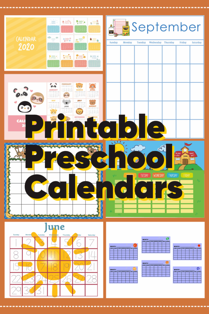 Free Printable Calendar For Kindergarten