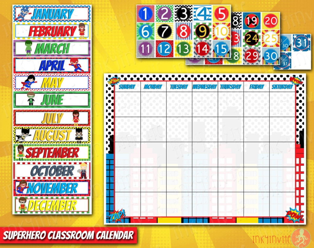 Free Printable School Calendars Templates Teacher Calendar Preschool 