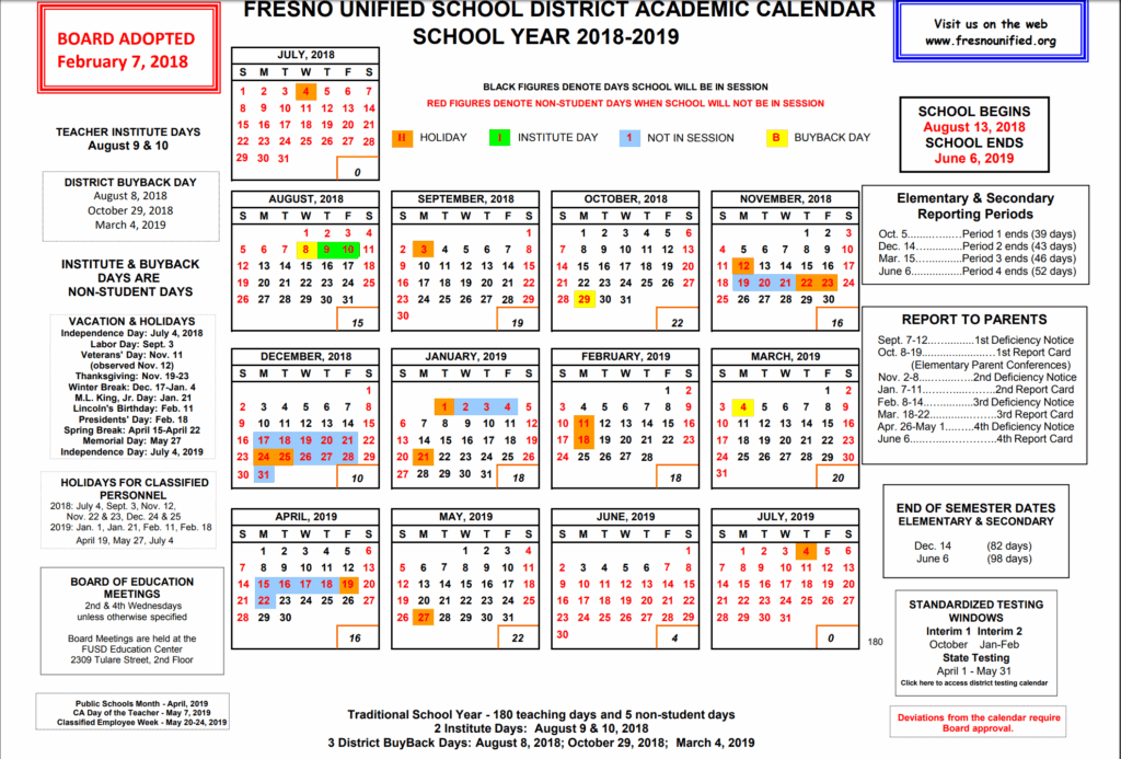 Fusd Instructional Calendar Printable Word Searches