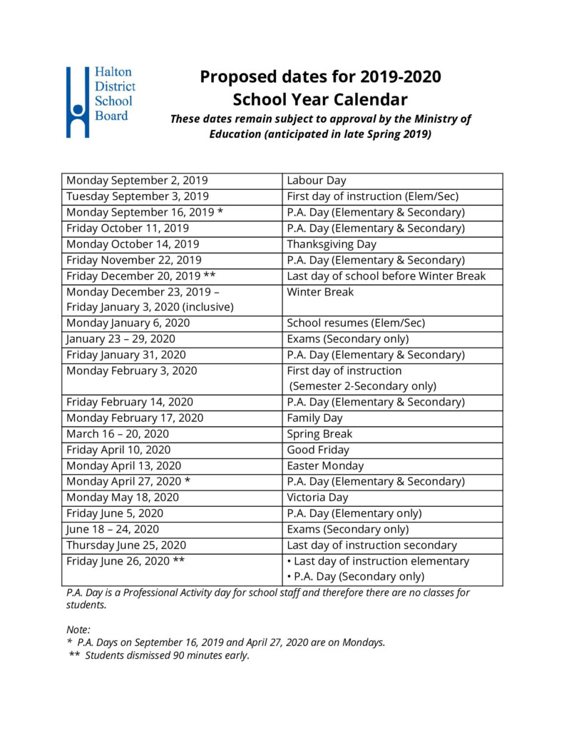 Halton School Board Calendar 2025 Perri Brandise