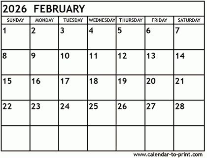 January 2026 Calendar Printable