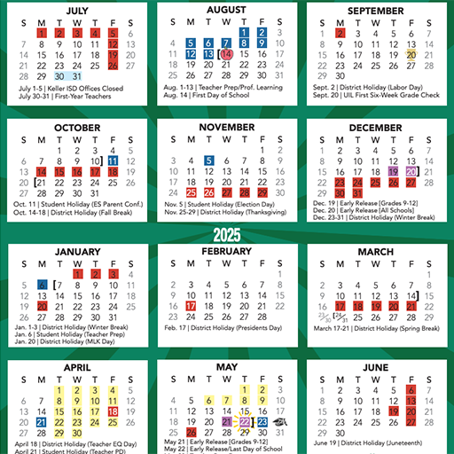 Keller Isd Calendar 2025 2026 Marti Gertruda
