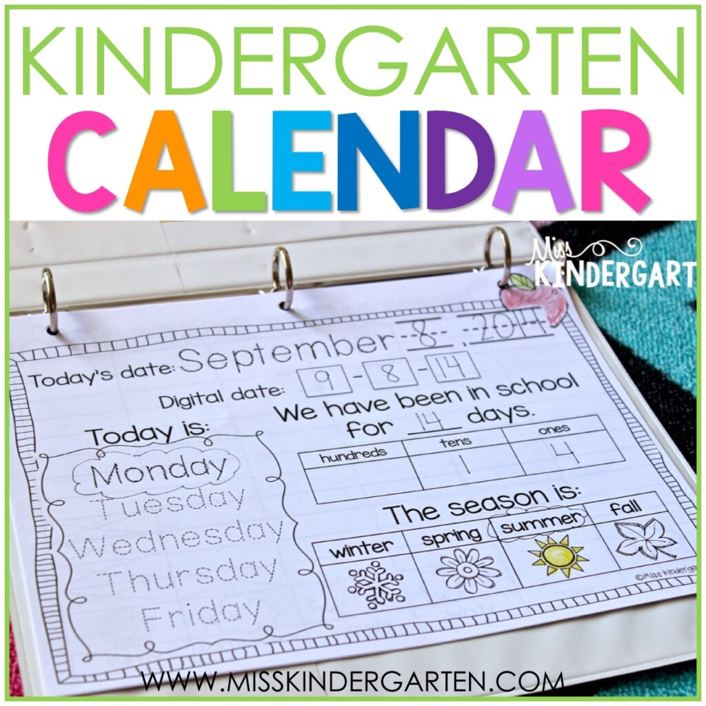 Kindergarten Calendar Template Sandi Valerie