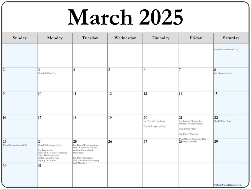 March 2025 Calendar Printable With Holidays 2025 Spectacular 