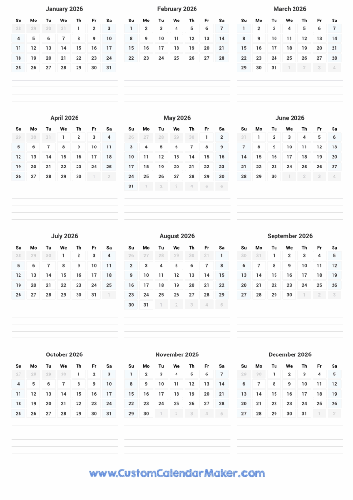 Navigating The Year A Comprehensive Guide To Calendar 2026 In A3 