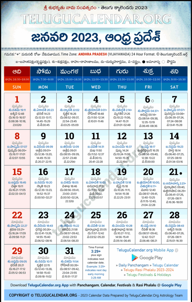 Navigating Time A Comprehensive Guide To The Telugu Calendar For 