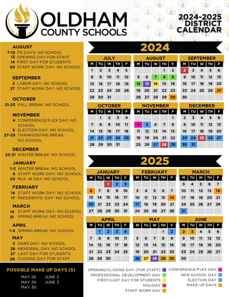 Oldham County Schools Calendar 2025 2026 Academic Year 