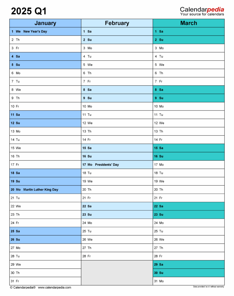 Quarter Year Calendar 2025 Lilian Wickens S 