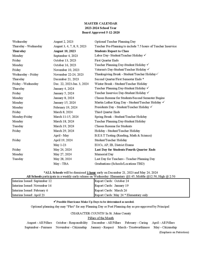 School Calendar 2025 2026 St Johns Cypress Emily Raff