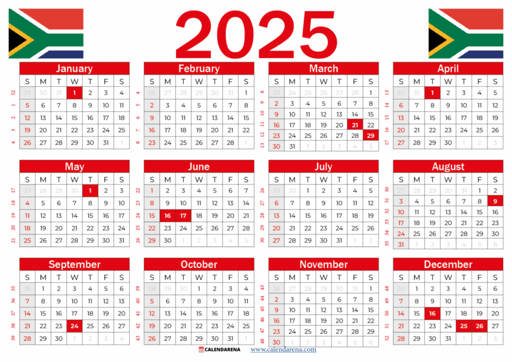 School Calendar 2025 South Africa Pretoria Tyrone A Herzberg