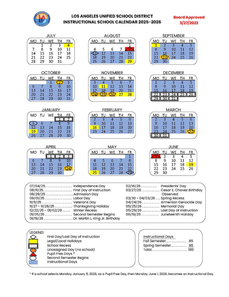 Soledad Unified School District Calendar 2025 2026 Images References 