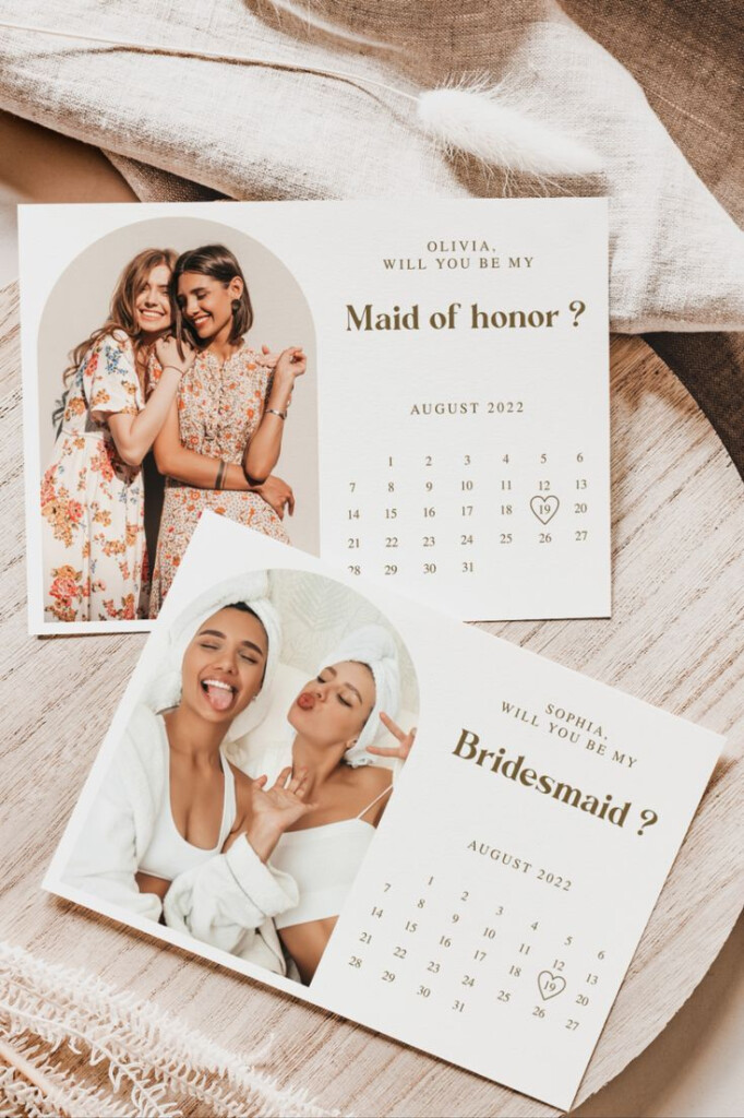 Stylish Bridesmaid Proposal Calendar