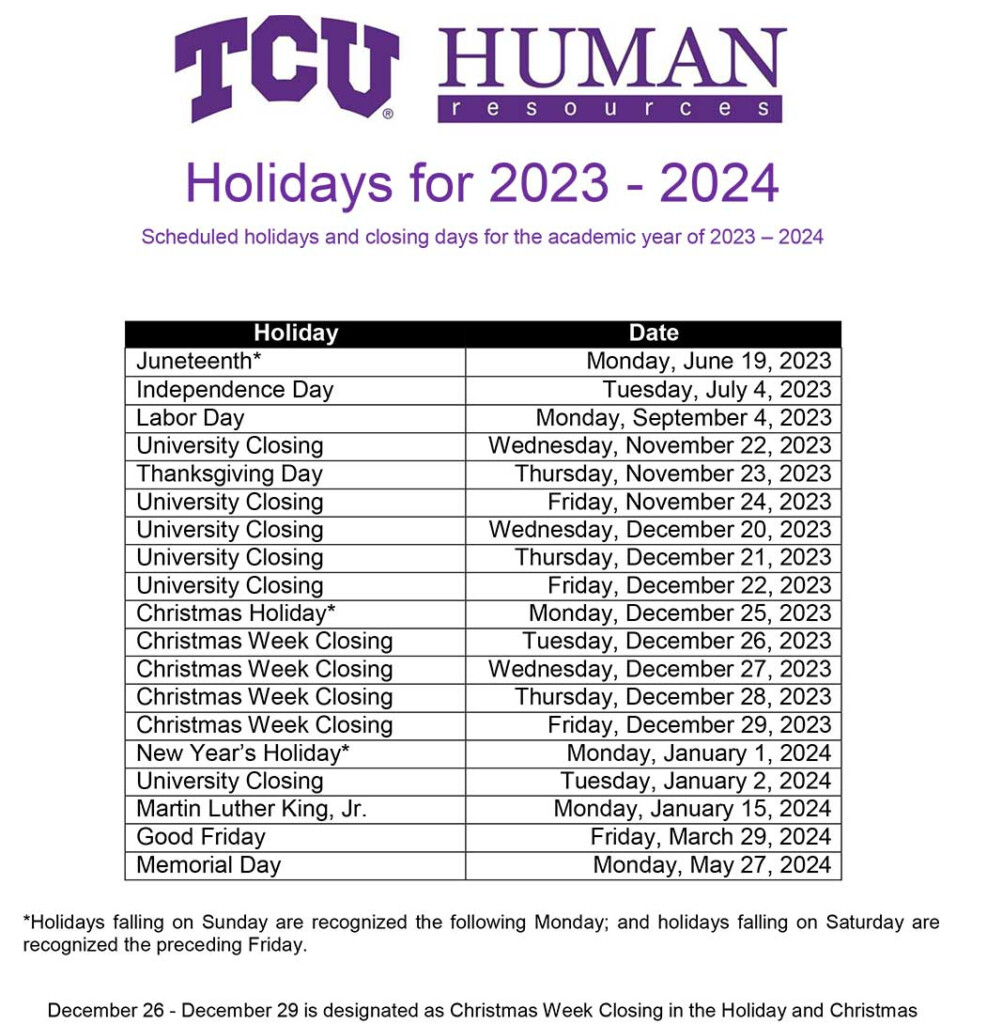 Tcu Academic Calendar 2025 Torben E Skov